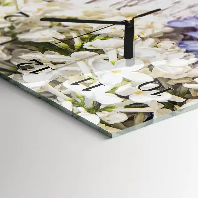 Verticale rechthoekige glazen wandklok Zonder