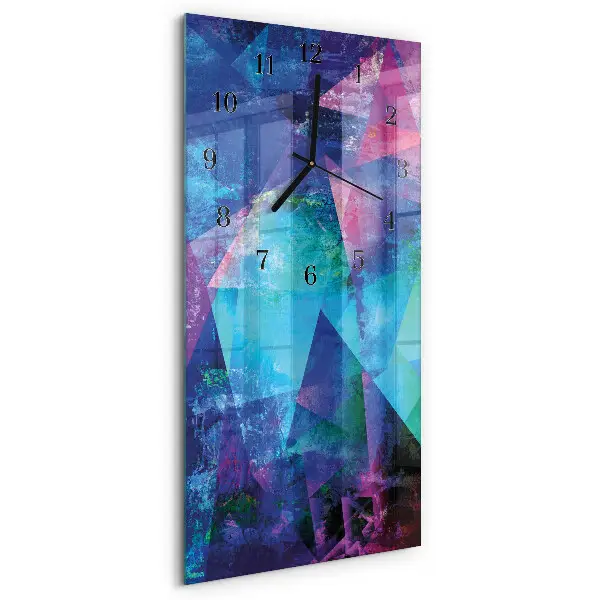 Verticale moderne glazen wandklok Patroon