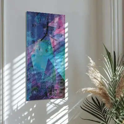 Verticale moderne glazen wandklok Patroon