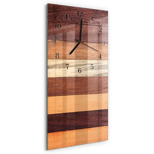 Verticale moderne glazen wandklok Strepen