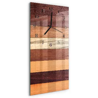 Verticale moderne glazen wandklok Strepen
