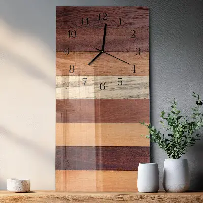 Verticale moderne glazen wandklok Strepen