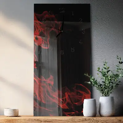 Rechthoekige glas klok verticaal Vuur
