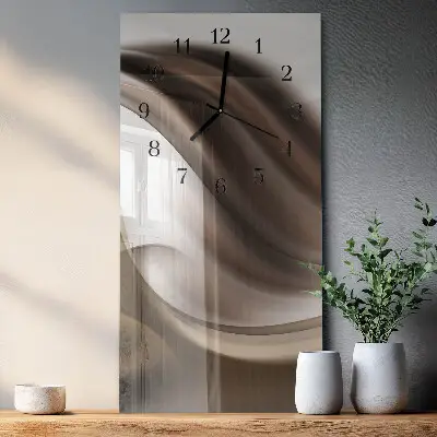 Decoratieve glazen klok verticaal Patroon