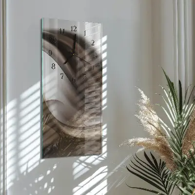 Decoratieve glazen klok verticaal Patroon