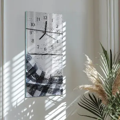 Glazen klok verticaal Stoffen tafel