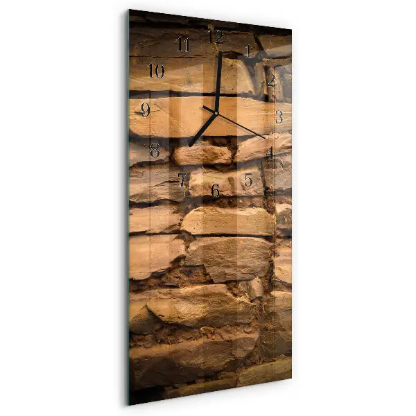 Verticale moderne glazen wandklok Stenen
