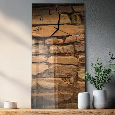 Verticale moderne glazen wandklok Stenen