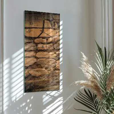 Verticale moderne glazen wandklok Stenen