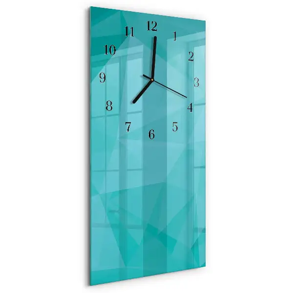 Verticale moderne glazen wandklok Patroon
