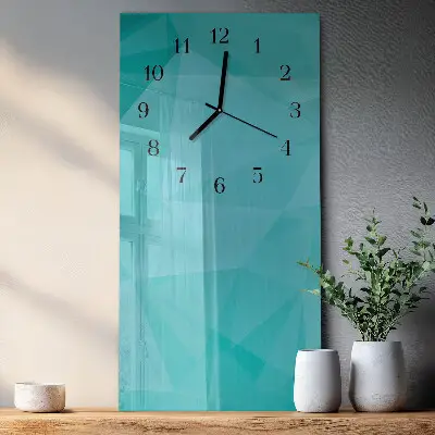 Verticale moderne glazen wandklok Patroon