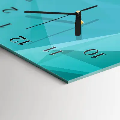 Verticale moderne glazen wandklok Patroon