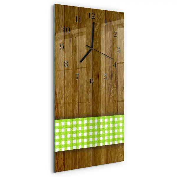 Rechthoekige glas klok verticaal Houten tafel