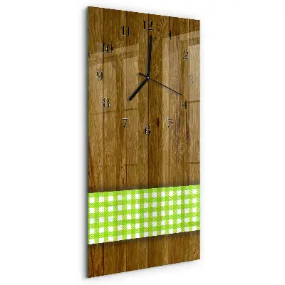 Rechthoekige glas klok verticaal Houten tafel