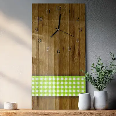Rechthoekige glas klok verticaal Houten tafel