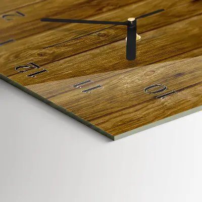 Rechthoekige glas klok verticaal Houten tafel