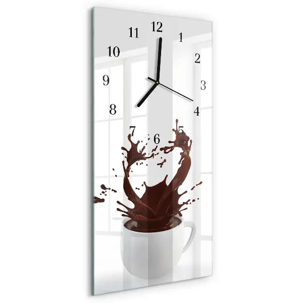 Rechthoekige glas klok verticaal Koffie