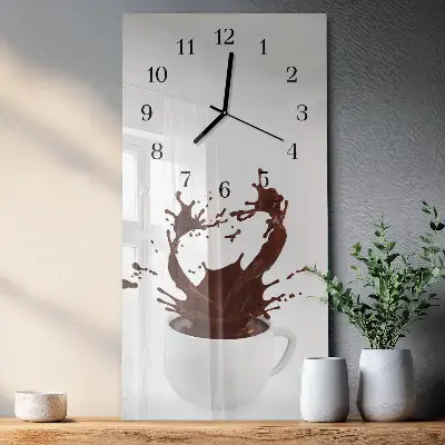 Rechthoekige glas klok verticaal Koffie