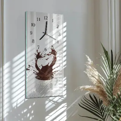 Rechthoekige glas klok verticaal Koffie