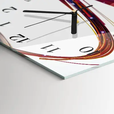 Verticale moderne glazen wandklok Spiraal