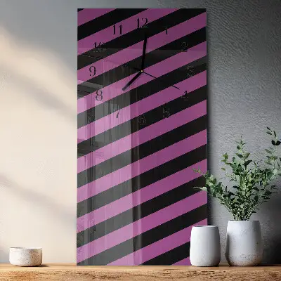 Rechthoekige glas klok verticaal Strepen