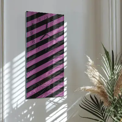 Rechthoekige glas klok verticaal Strepen