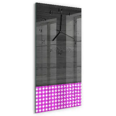 Verticale moderne glazen wandklok Tafel