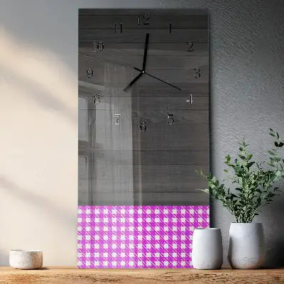 Verticale moderne glazen wandklok Tafel