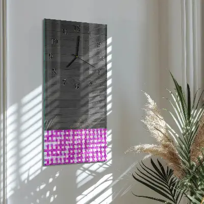 Verticale moderne glazen wandklok Tafel