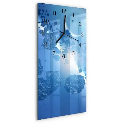 Verticale moderne glazen wandklok Hemelse stenen