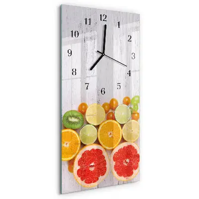 Decoratieve glazen klok verticaal Fruit