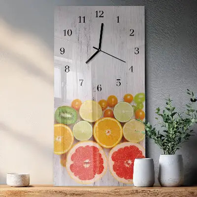 Decoratieve glazen klok verticaal Fruit