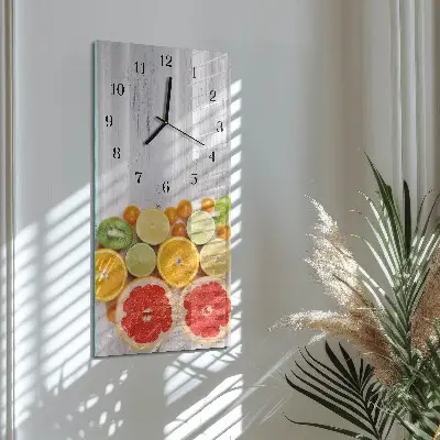 Decoratieve glazen klok verticaal Fruit