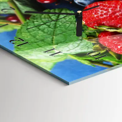 Verticale rechthoekige glazen wandklok Bes