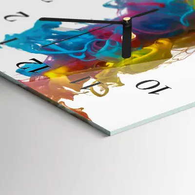 Verticale rechthoekige glazen wandklok Patroon