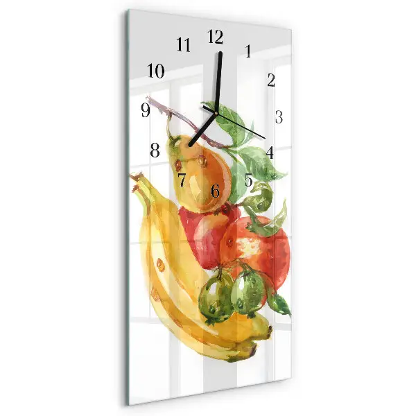 Rechthoekige glas klok verticaal Fruit