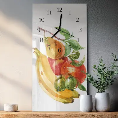 Rechthoekige glas klok verticaal Fruit