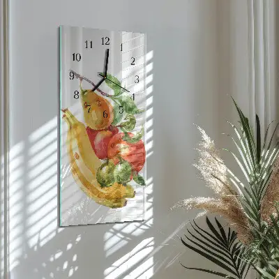 Rechthoekige glas klok verticaal Fruit