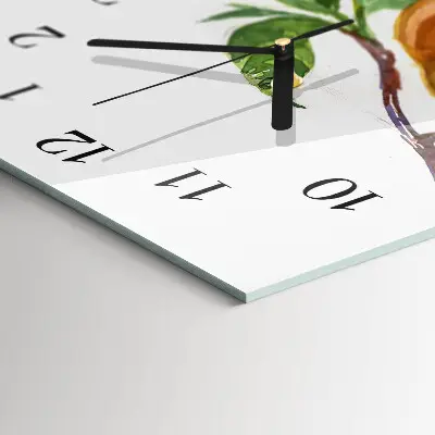Rechthoekige glas klok verticaal Fruit