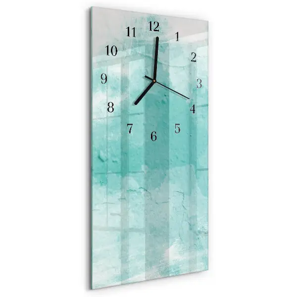 Verticale moderne glazen wandklok Muur
