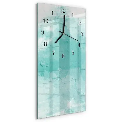 Verticale moderne glazen wandklok Muur