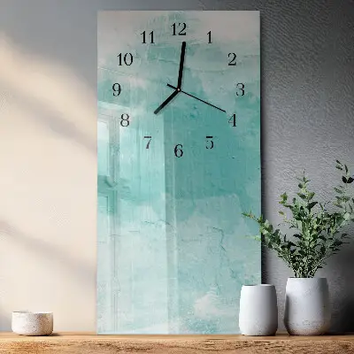 Verticale moderne glazen wandklok Muur