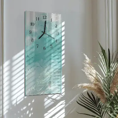 Verticale moderne glazen wandklok Muur