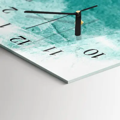 Verticale moderne glazen wandklok Muur