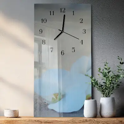 Decoratieve glazen klok verticaal Orchidee