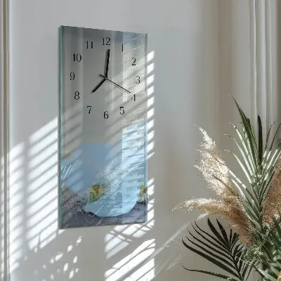 Decoratieve glazen klok verticaal Orchidee