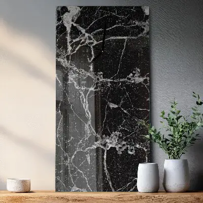 Verticale rechthoekige glazen wandklok Patroon