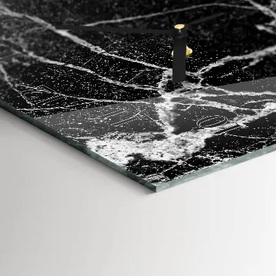 Verticale rechthoekige glazen wandklok Patroon