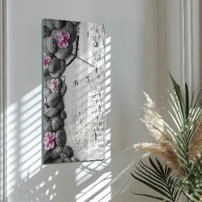 Glazen klok verticaal Orchideeënstenen