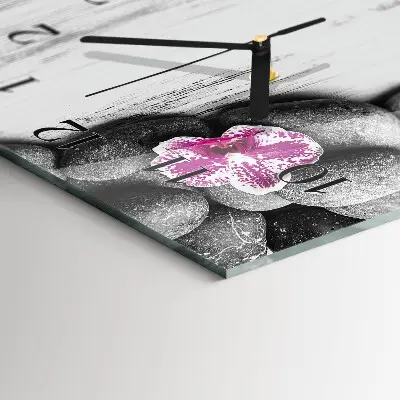 Glazen klok verticaal Orchideeënstenen